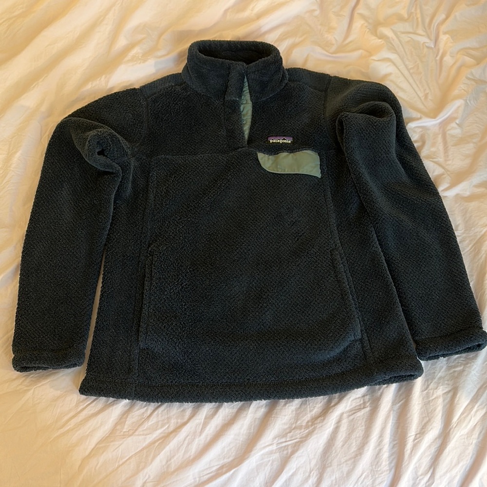 Women’s Patagonia Re-Tool Snap-T Fleece Pullover | Dark Blue & Slate Grey | S
